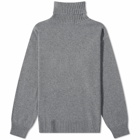 A.P.C. Men's Marc Chunky Roll Neck Knit in Heathered Grey
