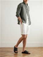 Brioni - Lerici Straight-Leg Linen and Cotton-Blend Shorts - White