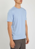 Sunspel Cotton T-shirt Light Blue
