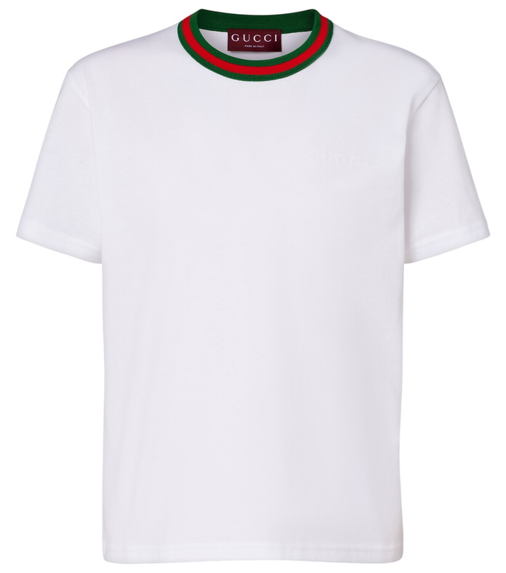 Photo: Gucci Webstripe cotton jersey T-shirt