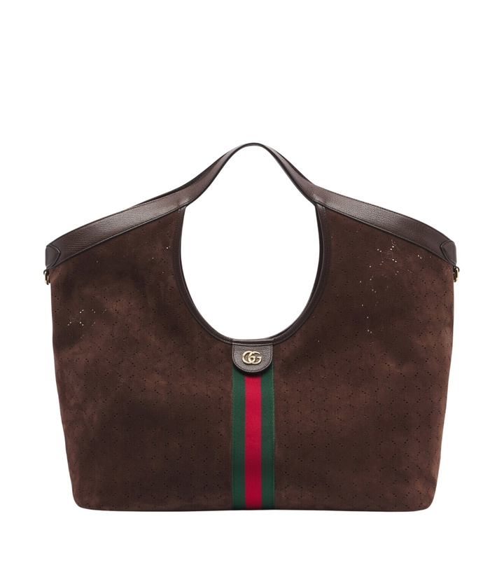 Photo: Gucci Gucci Giglio Large suede tote bag