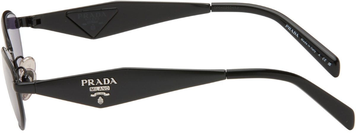Prada Eyewear Black Logo Sunglasses