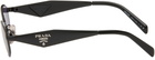 Prada Eyewear Black Logo Sunglasses