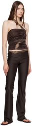 VAILLANT Brown Asymmetric Trousers