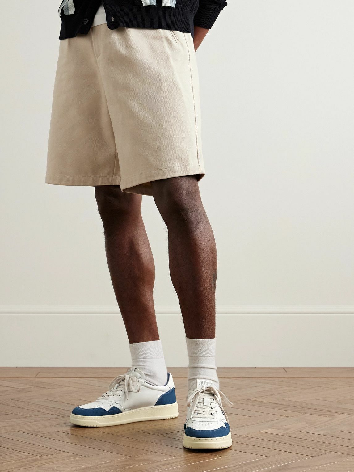 Autry - Medalist Suede-Trimmed Leather Sneakers - White