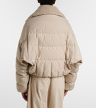Brunello Cucinelli Shearling-trimmed cotton-blend down jacket