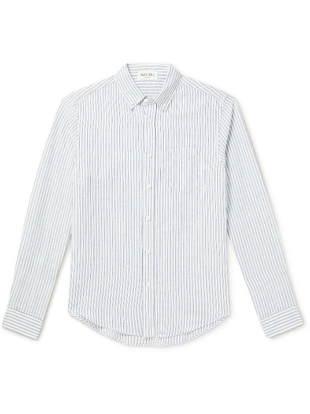 Photo: Alex Mill - Mill Button-Down Collar Striped Linen and Cotton-Blend Shirt - Blue