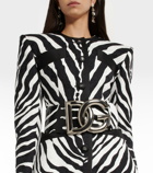 Dolce&Gabbana - DG zebra-print leather belt