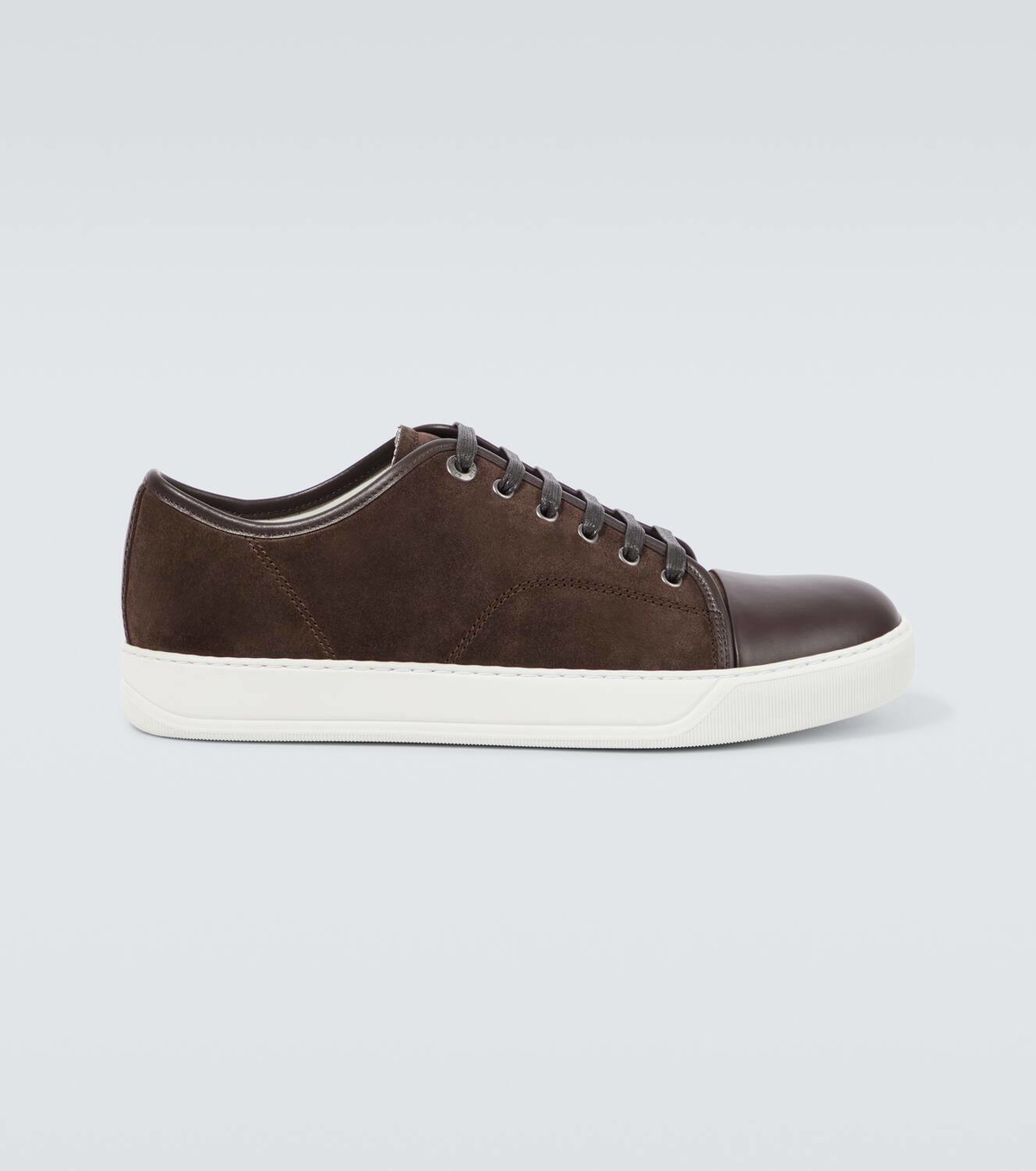 Lanvin DBB1 leather-trimmed suede sneakers Lanvin display picture 3
