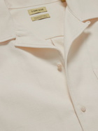 De Bonne Facture - Camp-Collar Organic Cotton-Crepe Shirt - Neutrals