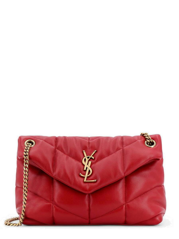 Photo: Saint Laurent Loulou Puffer Red Womens Shoulder Bag