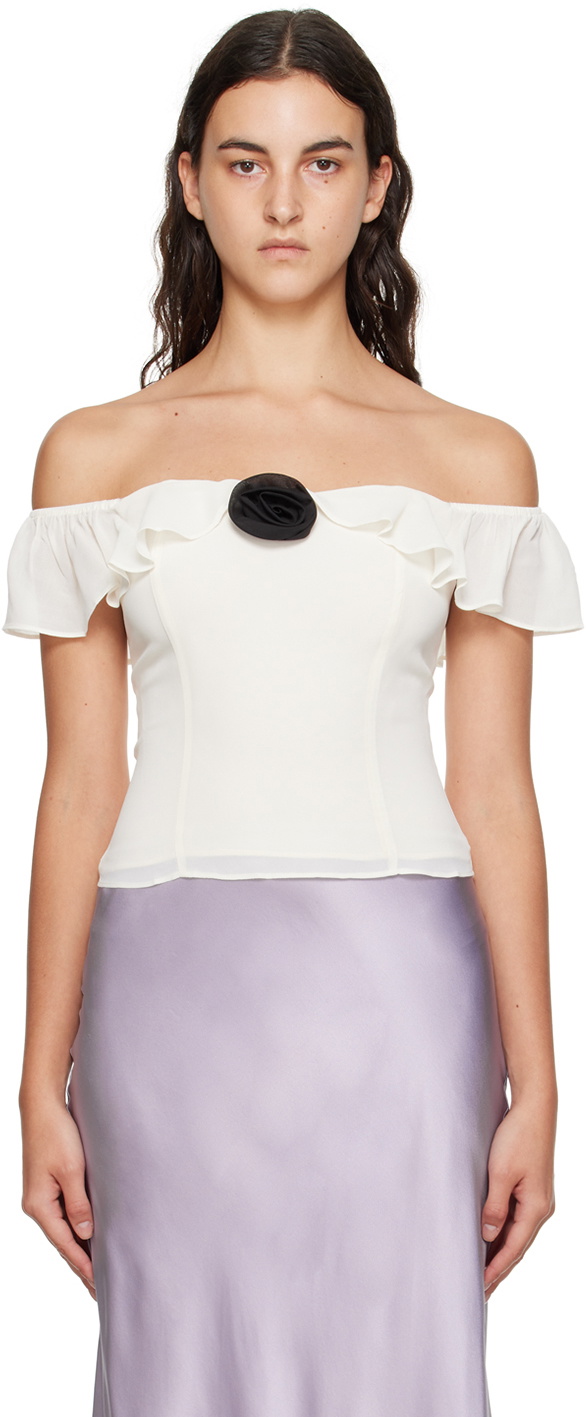 Reformation Off-White Priscilla Tank Top