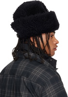 sacai Black Puffy Beanie Hat