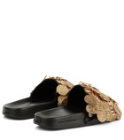 Paco Rabanne - Tresor embellished leather slides