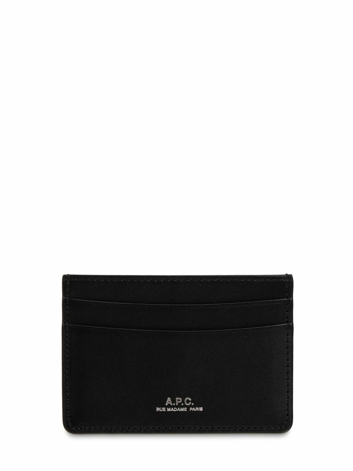 Photo: A.P.C. - Printed Logo Leather Card Holder