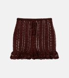 Anna Kosturova Crochet cotton shorts