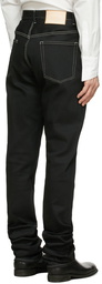 Sulvam Black Straight-Leg Jeans