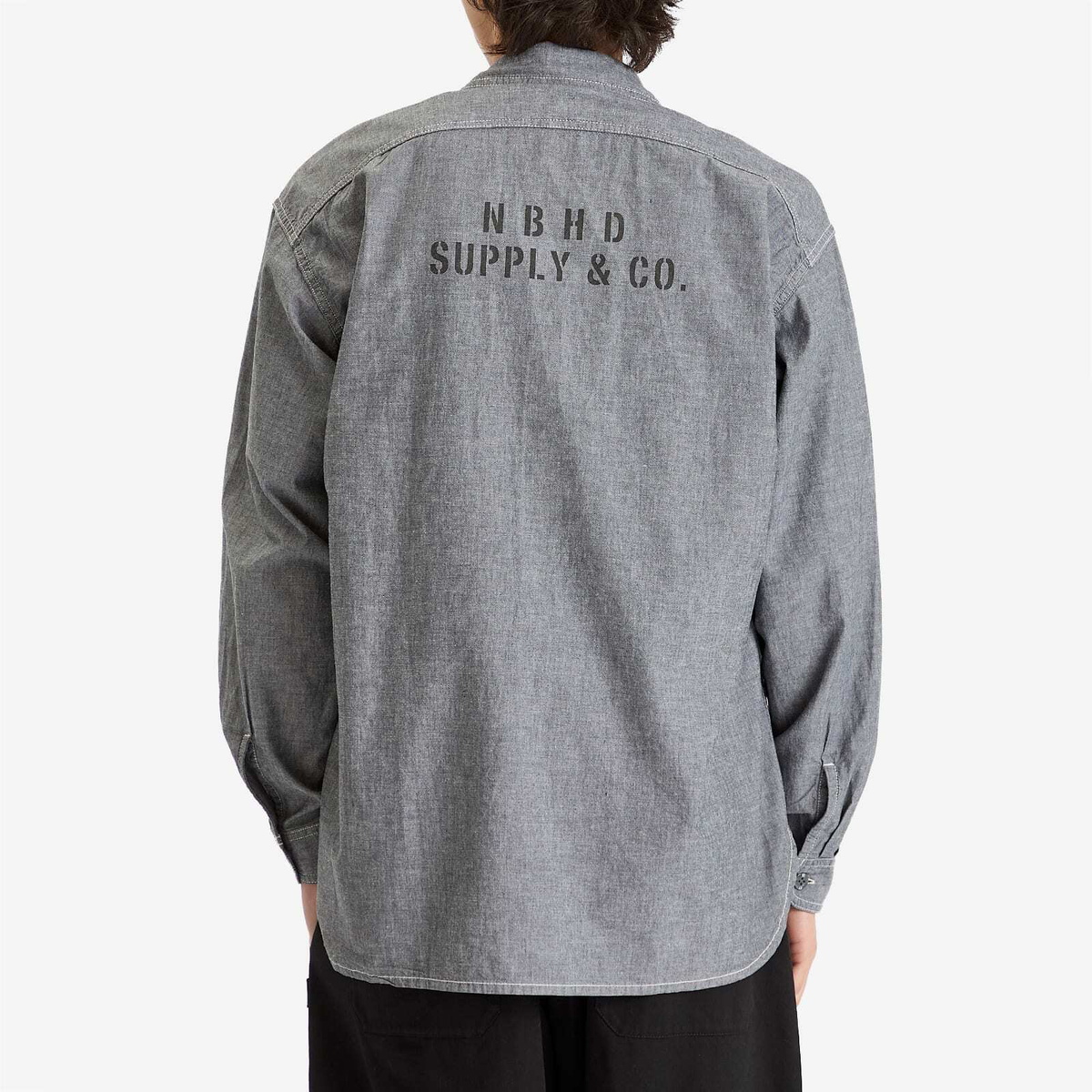 Neighborhood Men's Chambray Shirt in Black Neighborhood