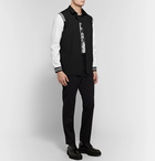 Neil Barrett - Slim-Fit Webbing-Trimmed Cotton-Poplin Shirt - Men - Black