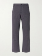 Mr P. - Straight-Leg Cotton and Linen-Blend Trousers - Gray
