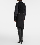 Lemaire Asymmetric denim midi skirt