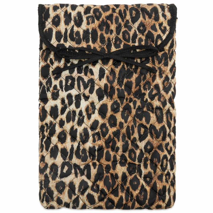Photo: Damson Madder Women's Bow Laptop Bag in Leopard 