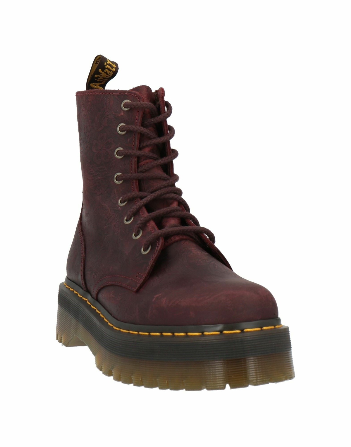 Dr. Martens Jadon Emboss Floral Womens Ankle boots Burgundy