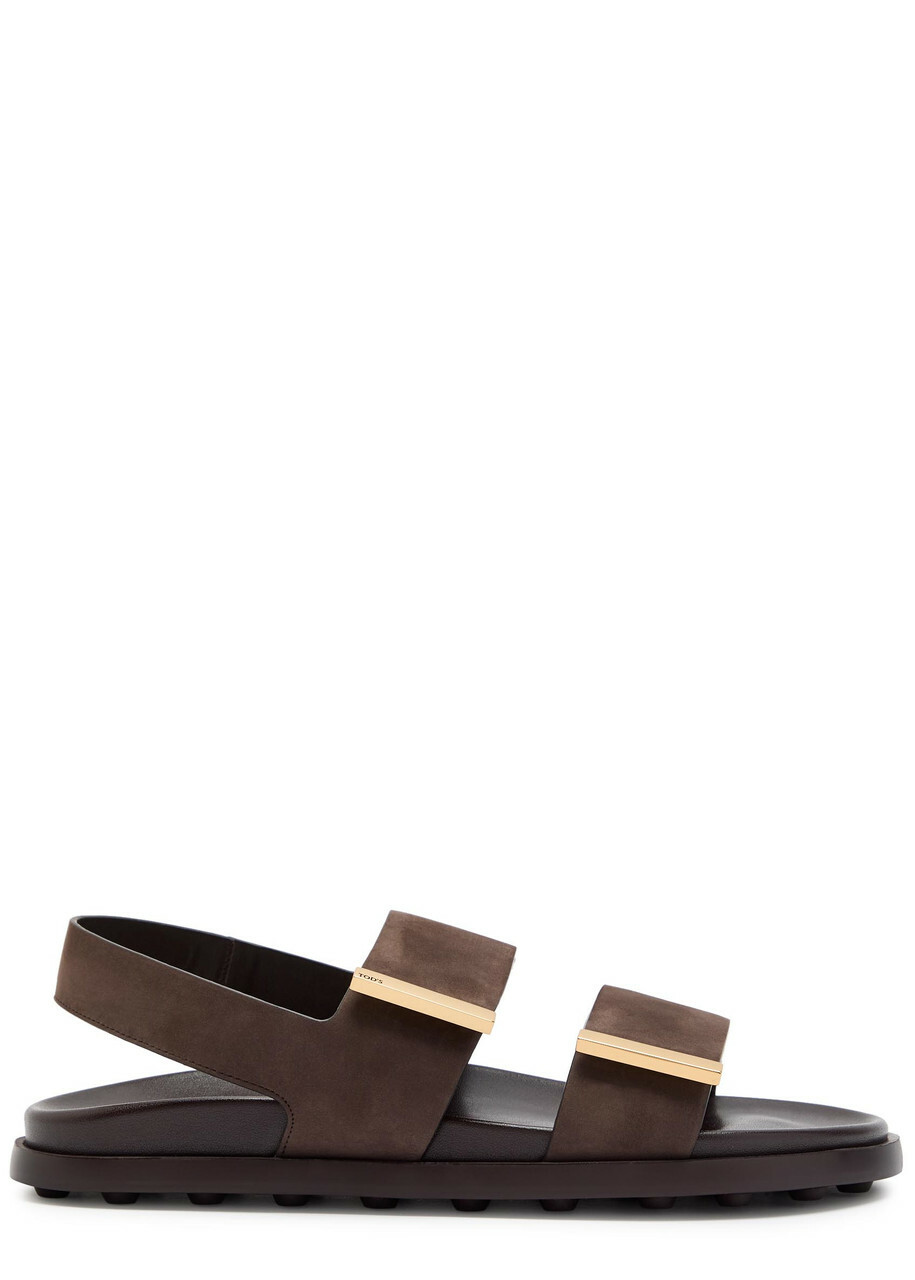 Tods Nubuck Sandals Brown