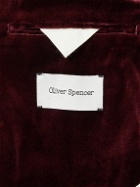 Oliver Spencer - Mansfield Slim-Fit Cotton-Velvet Suit Jacket - Burgundy