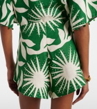 Cala de la Cruz Bahamas printed linen shorts