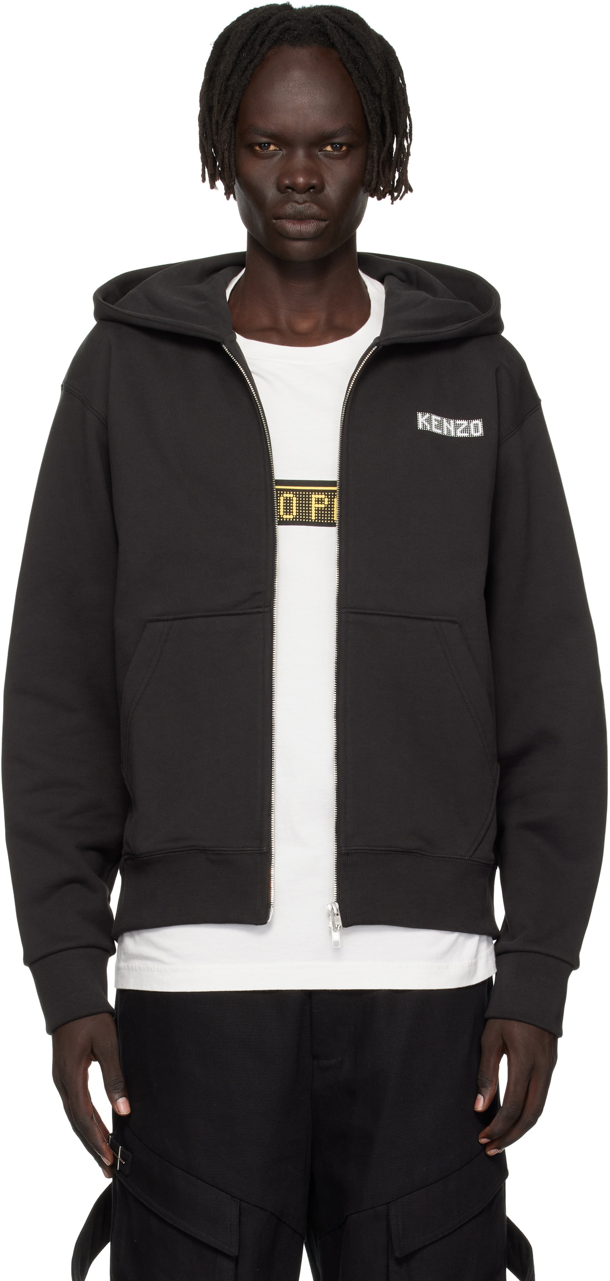 Kenzo Black Kenzo Paris 'KENZO City' Full-Zip Hoodie