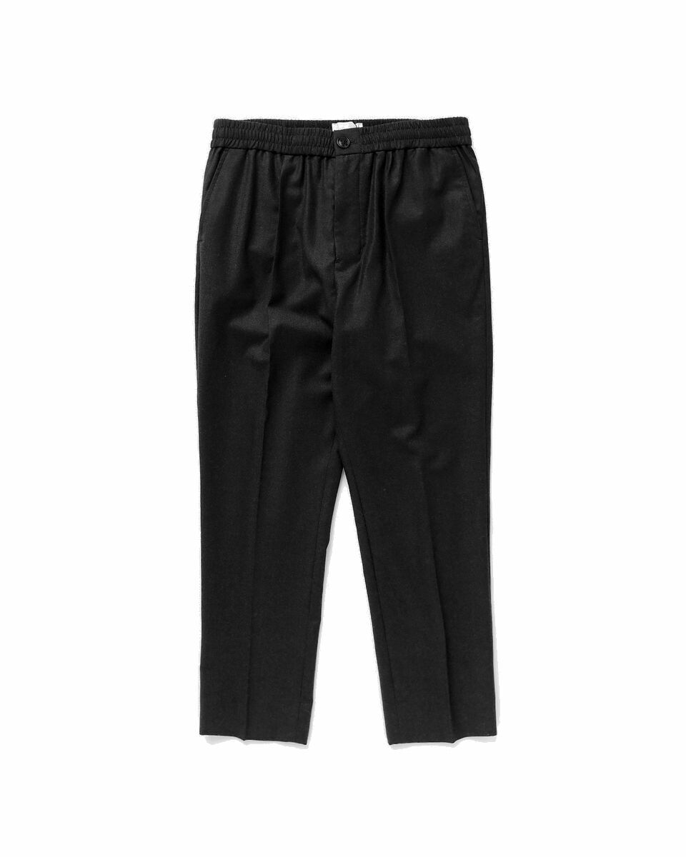 Photo: Ami Paris Elasticated Waist Cropped Fit Trousers Grey - Mens - Casual Pants