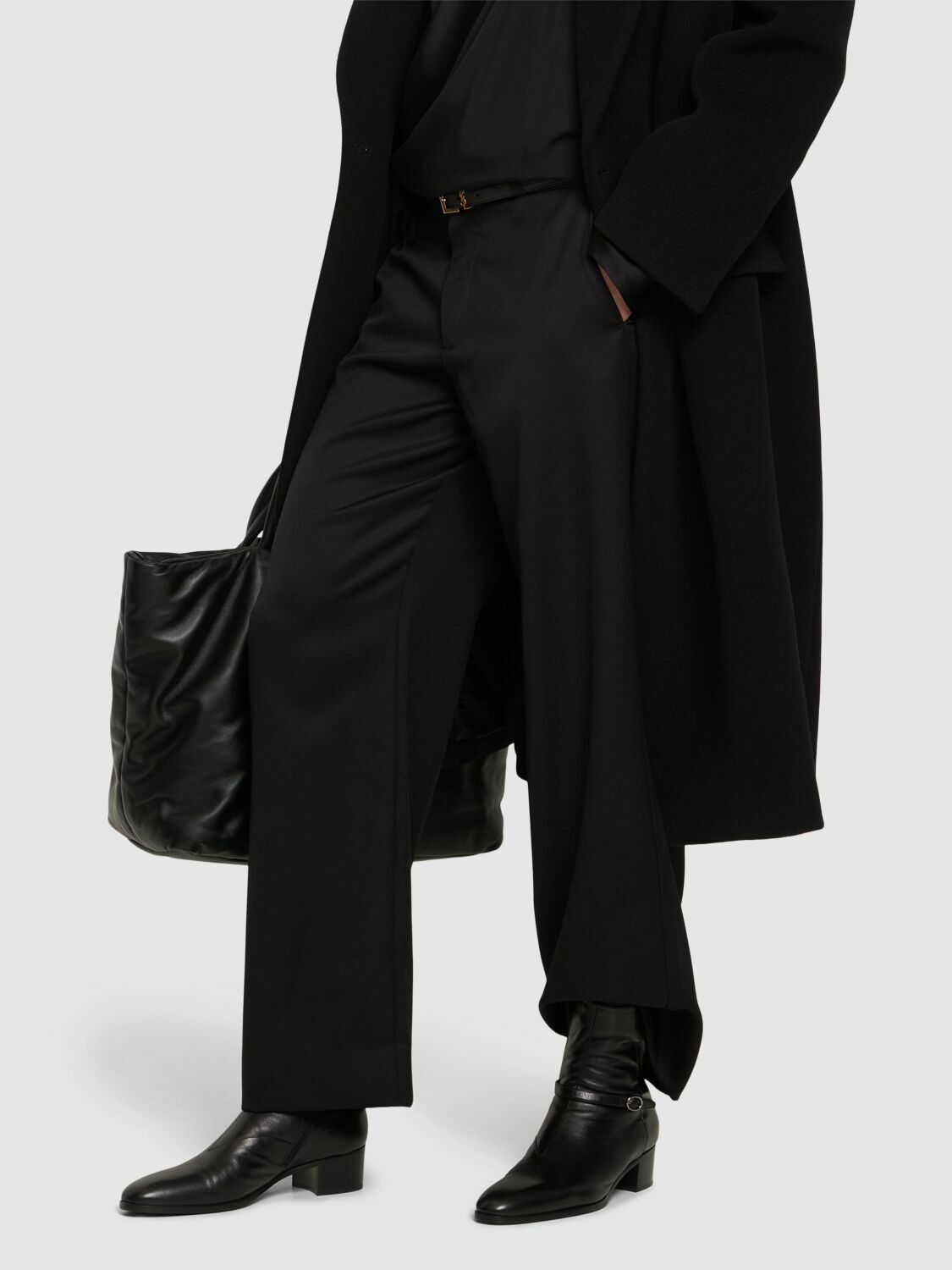 SAINT LAURENT - Vlad 45 Zipped Leather Boots Saint Laurent