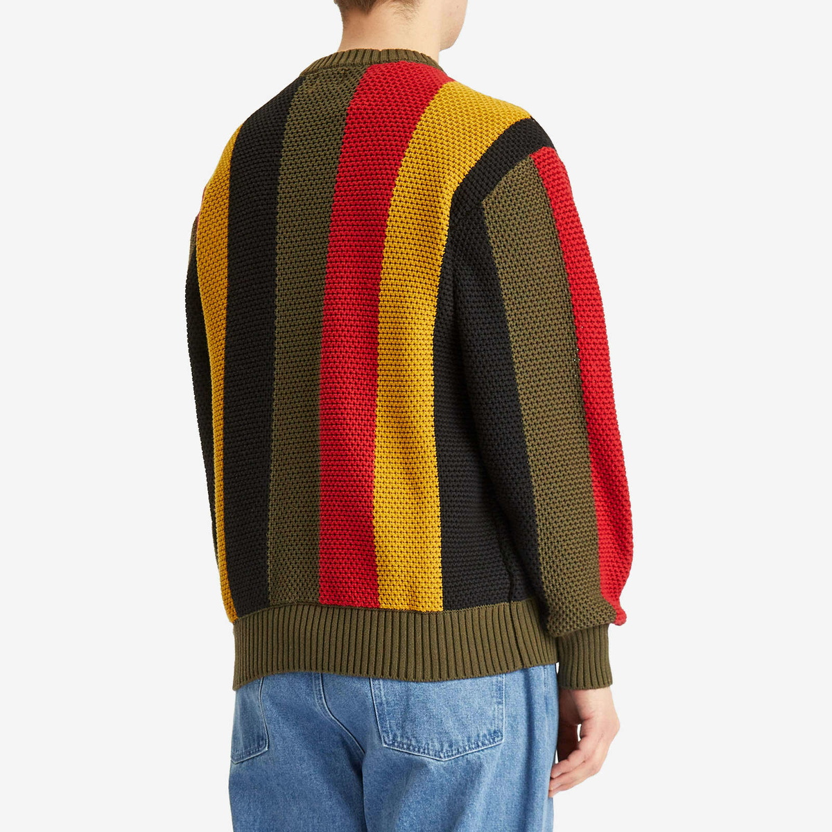 Patta Men's Stripe Honeycomb Knit Jumper in Multi