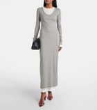 Jil Sander Layered cotton jersey maxi dress