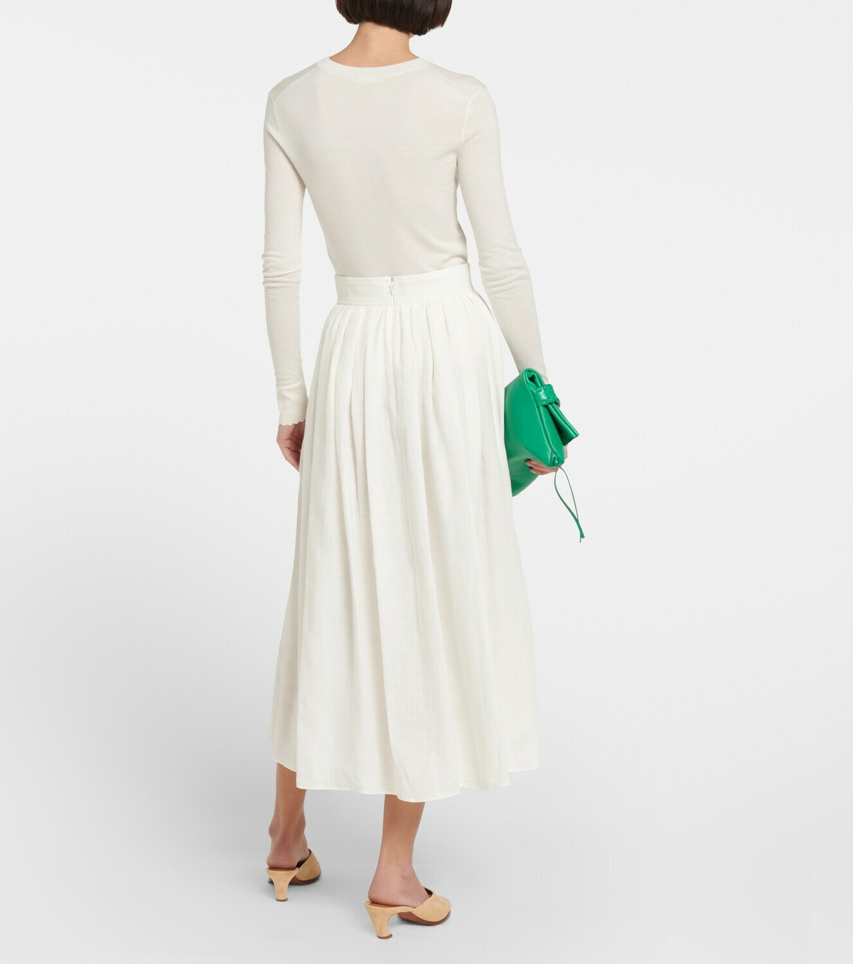 Chloe - Linen midi skirt