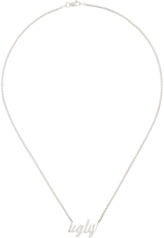 Photo: Secret of Manna Silver Ugly Nameplate Necklace