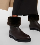 Toteme The Off-Duty faux fur-lined leather boots