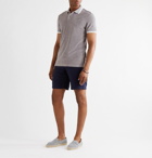 Orlebar Brown - Jarrett Contrast-Tipped Cotton-Terry Polo Shirt - Gray