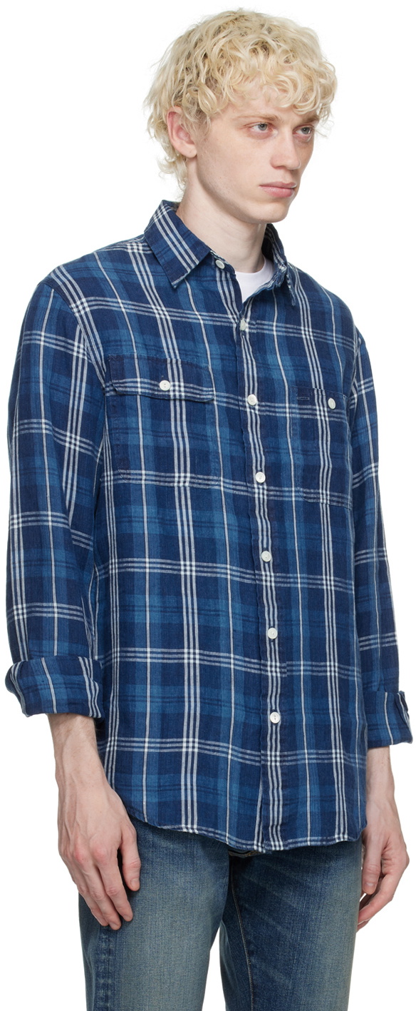 POLO by RALPH LAUREN Size 44 Indigo Pinstripe Cotton Sport Coat main image 0