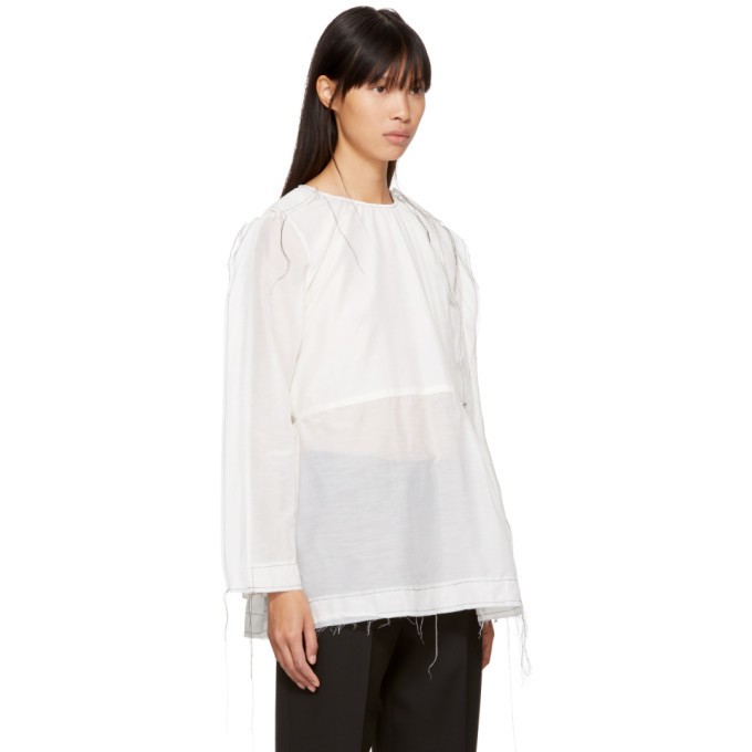 Sara Lanzi Ecru Winglet Blouse Sara Lanzi