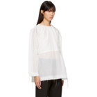 Sara Lanzi Ecru Winglet Blouse