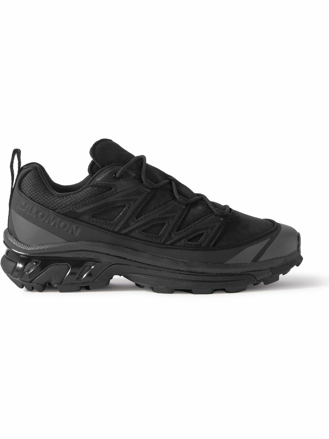 Salomon - XT-6 Expanse Leather and Suede-Trimmed Nubuck and Mesh Sneakers - Black