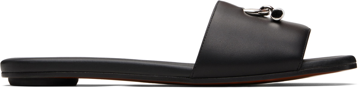 McQueen Black T-Bar Slides