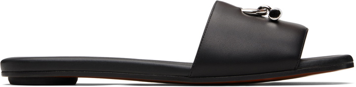 Photo: McQueen Black T-Bar Slides