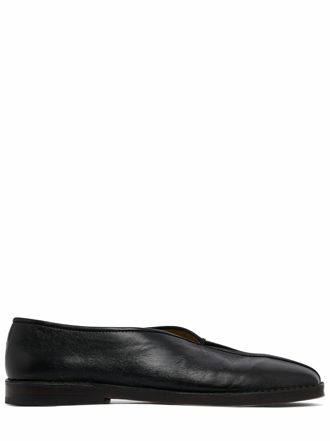 LEMAIRE Brown Piped Crepe Slippers Lemaire