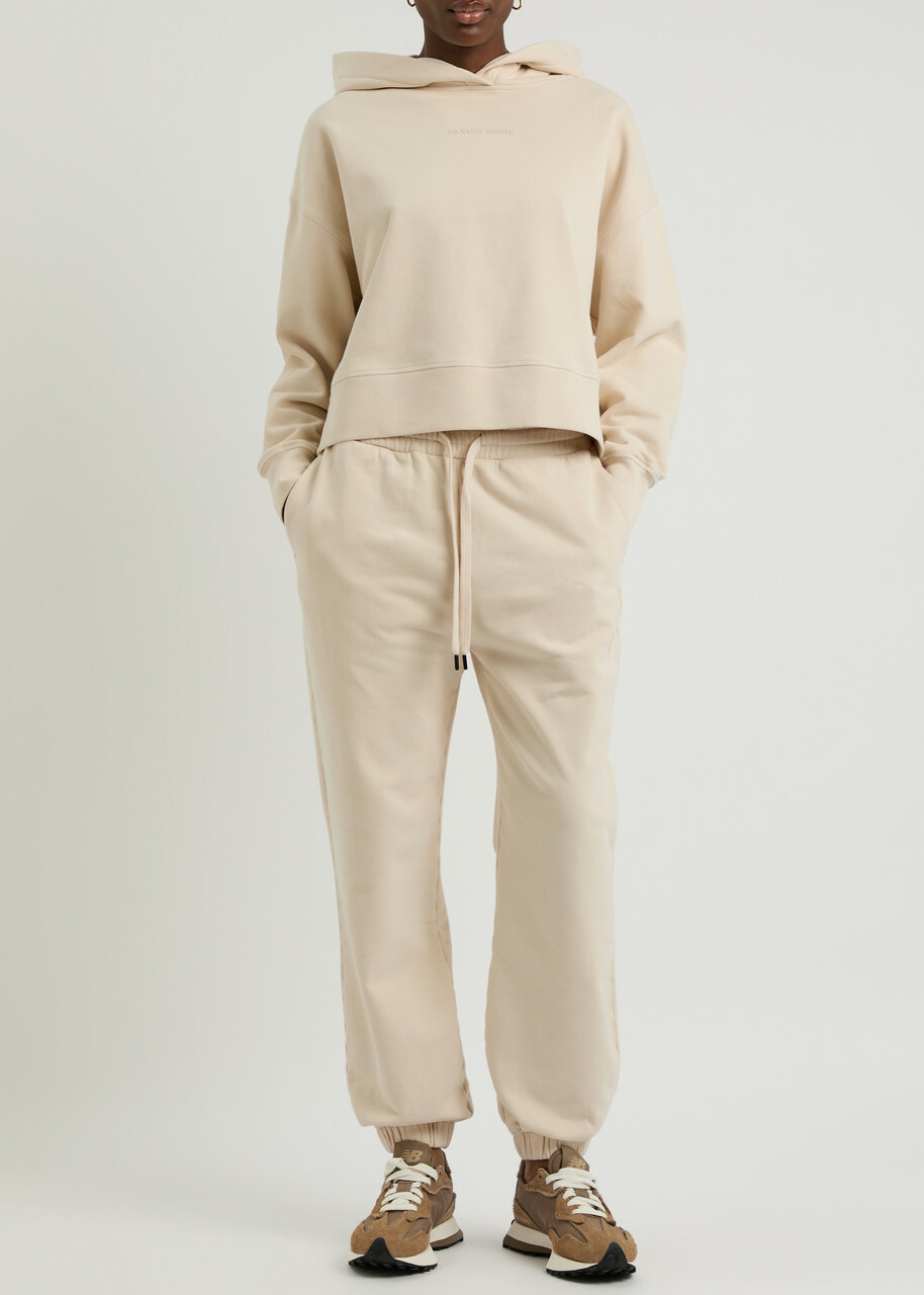 Canada Goose Muskoka Logo Cotton Sweatpants Cream