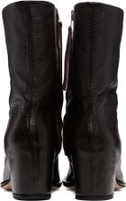 Lauren Manoogian Brown Square Arch Ankle Boots