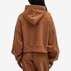 WARDROBE.NYC Women's Oversize Hooded Top in Brown