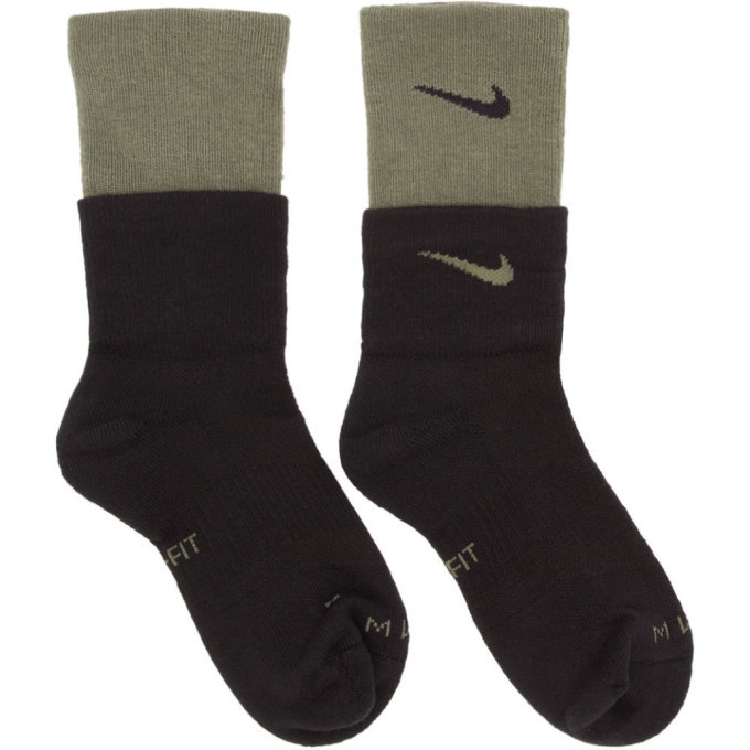 Photo: Nike Black and Green MMW Edition TE Socks